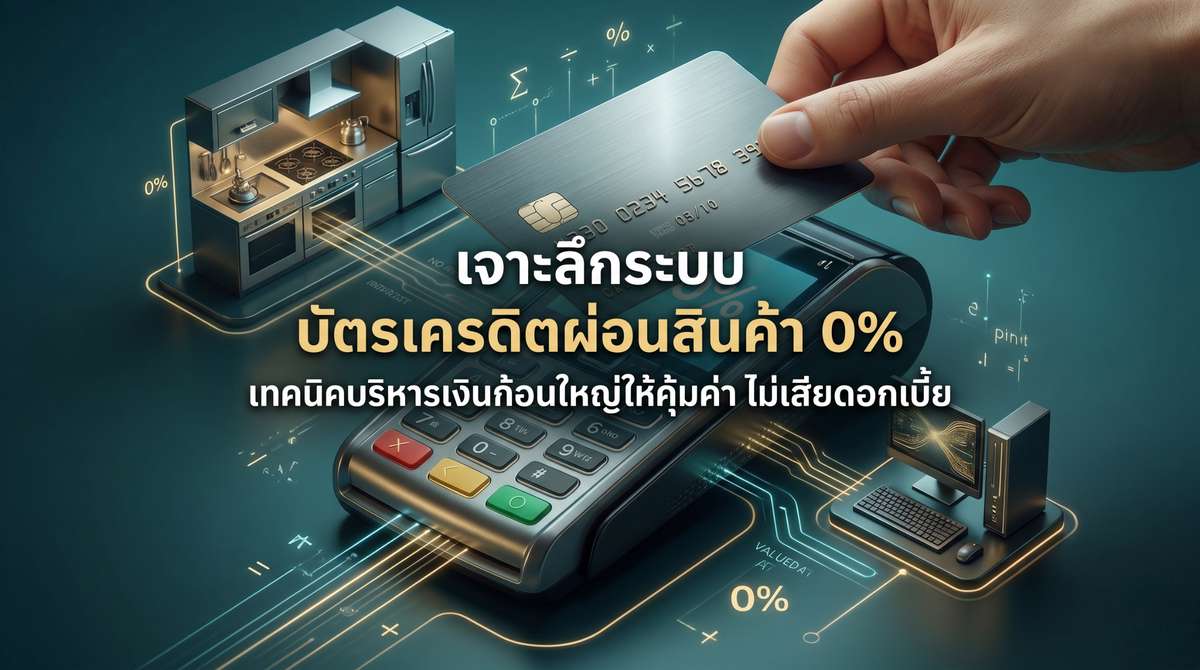 เจาะลึกระบบ บัตรเครดิตผ่อนสินค้า 0% เทคนิคบริหารเงินก้อนใหญ่ให้คุ้มค่า ไม่เสียดอกเบี้ย