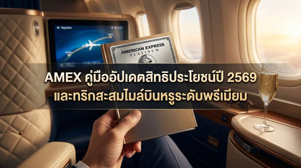 AMEX คู่มืออัปเดตสิทธิประโยชน์ปี 2569 และทริกสะสมไมล์บินหรูระดับพรีเมียม