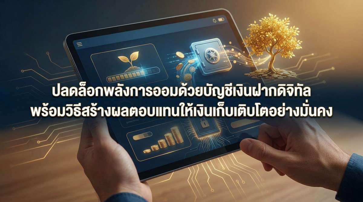ปลดล็อกพลังการออมด้วยบัญชีเงินฝากดิจิทัล พร้อมวิธีสร้างผลตอบแทนให้เงินเก็บเติบโตอย่างมั่นคง