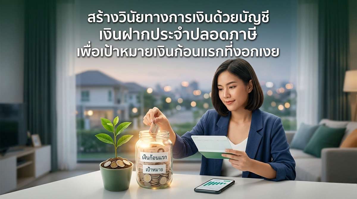 สร้างวินัยทางการเงินด้วยบัญชี เงินฝากประจำปลอดภาษี เพื่อเป้าหมายเงินก้อนแรกที่งอกเงย